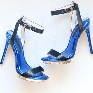 BCBGMaxAzria Blue and Black Heels